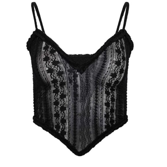 TIGER MIST Lace Crop Corset Top Size Small - Picture 1 of 9